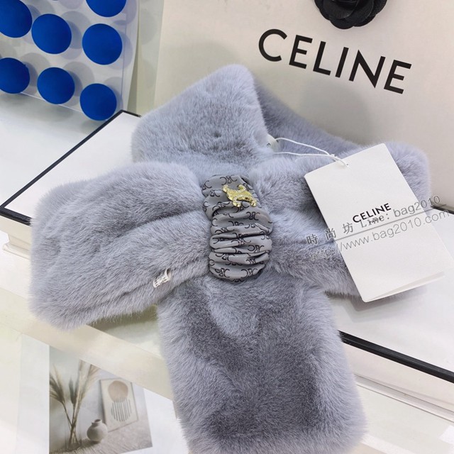 Celine纖維毛皮草超級保暖圍巾圍脖 賽琳2021秋冬百搭圍脖  mmj1677